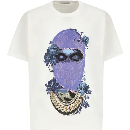 T-shirt with Black Roses Print , male, Sizes: L - IH NOM UH NIT - Modalova