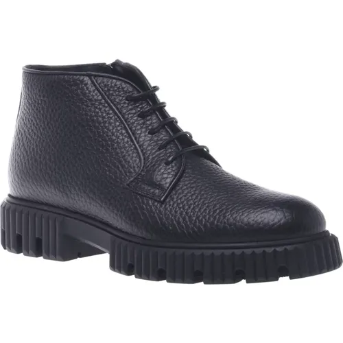 Ankle boots in tumbled leather , male, Sizes: 11 UK, 10 UK, 8 UK, 7 UK, 6 UK, 7 1/2 UK, 9 UK - Baldinini - Modalova