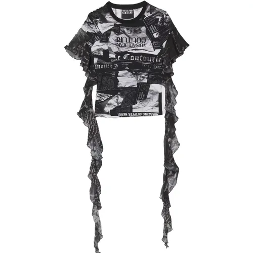 Kurzarm Rundhals T-shirt - Versace Jeans Couture - Modalova
