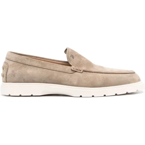 Suede Moccasin Sandals , male, Sizes: 9 1/2 UK - TOD'S - Modalova