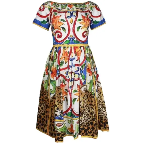 Pre-owned Cotton dresses , female, Sizes: 2XS - Dolce & Gabbana Pre-owned - Modalova