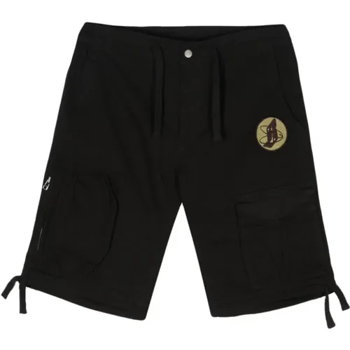 Schwarze Cargo Shorts mit Besticktem Logo , Herren, Größe: S - Billionaire Boys Club - Modalova