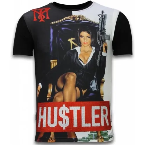 Hu$tler Digital Rhinestone - Herren T-Shirt - 11-6258Z - Local Fanatic - Modalova