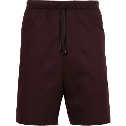 Burgundy Piperi Cotton Shorts , male, Sizes: M - Dries Van Noten - Modalova