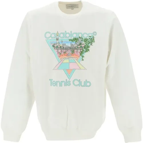Pastel Tennis Club Icon Print Sweatshirt , Herren, Größe: L - Casablanca - Modalova