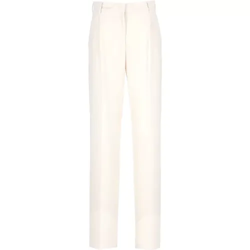 Ivory Wollmischhose mit Taschen - Antonelli Firenze - Modalova