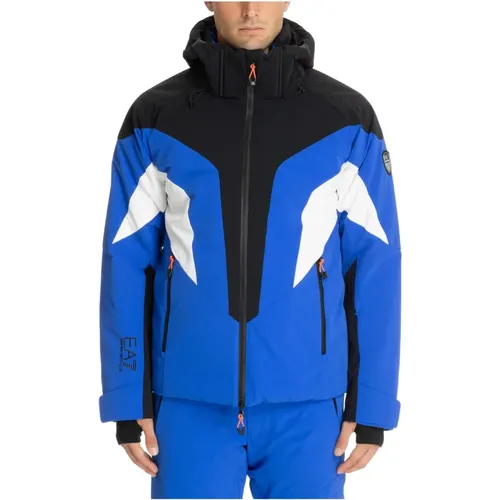 Multicolour Ski Jacket with Zip Closure , male, Sizes: M - Emporio Armani EA7 - Modalova