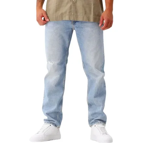 Ripped Wash Straight Fit Jeans - Won Hundred - Modalova