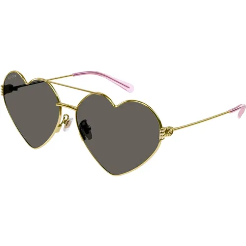 Gold Graue Sonnenbrille Gg1283S , Damen, Größe: 62 MM - Gucci - Modalova