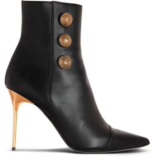 Leather Roni ankle boots Balmain - Balmain - Modalova