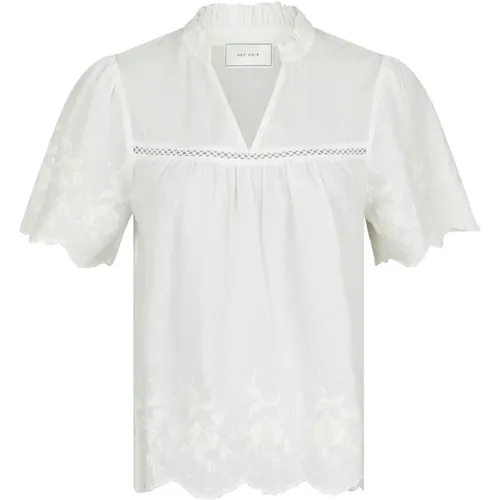 Bestickte Bluse Off White Neo Noir - NEO NOIR - Modalova