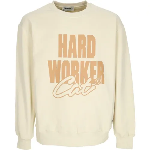 Leichter Crewneck Sweatshirt Arbeiter Biscuits , Herren, Größe: S - CAT - Modalova