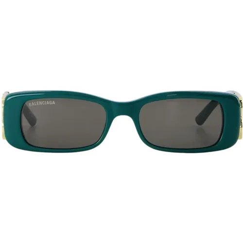 Rechteckige Mehrfarbige Sonnenbrille - Balenciaga - Modalova