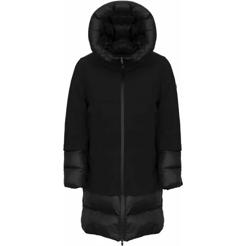 Schwarze Daunenjacke Mantel Mix , Damen, Größe: 2XL - Canadian Classics - Modalova