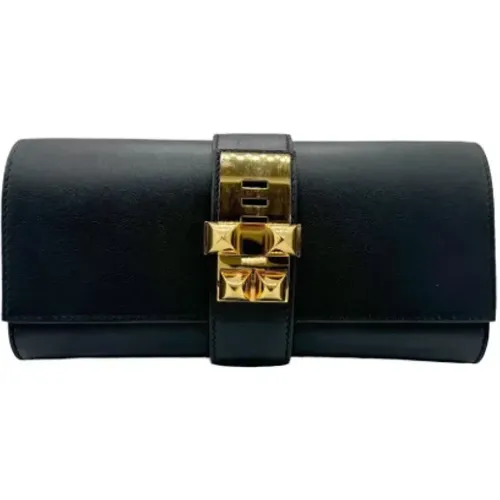 Pre-owned Leather clutches , female, Sizes: ONE SIZE - Hermès Vintage - Modalova