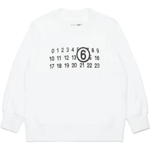 Weiße Pullover mit Einzigartigem Stil - MM6 Maison Margiela - Modalova