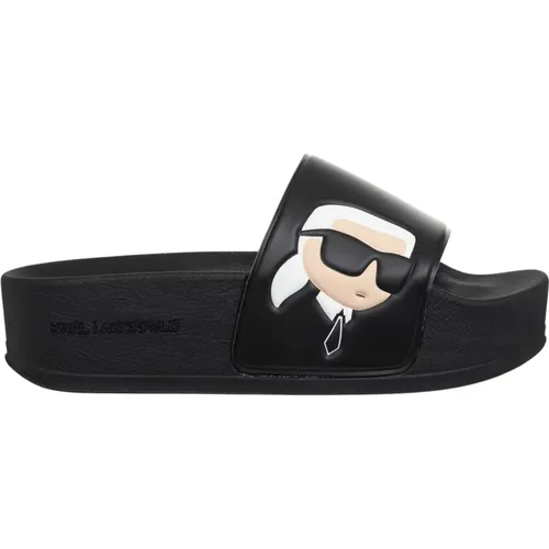 Maxi Slides Plain Closure Sandals , female, Sizes: 7 UK, 5 UK - Karl Lagerfeld - Modalova