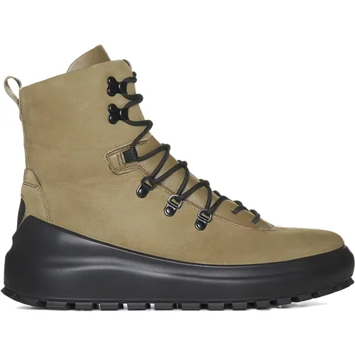 Leather Ankle Boots for Men , male, Sizes: 6 UK - Stone Island - Modalova