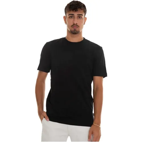 Abstract Design Short-sleeved T-shirt , male, Sizes: L, 2XL - Boss - Modalova