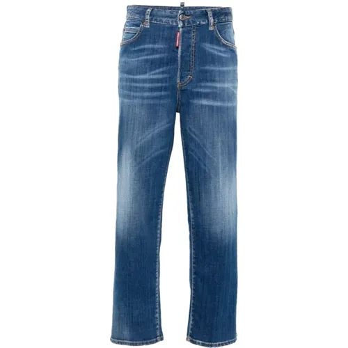 Schmal Geschnittene Indigo Blaue Jeans , Damen, Größe: XS - Dsquared2 - Modalova