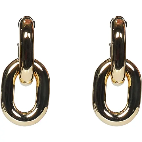 Golden Intertwined Link Earrings , female, Sizes: ONE SIZE - Paco Rabanne - Modalova