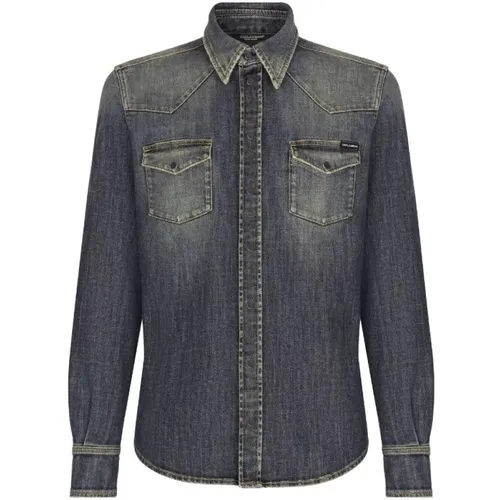 Denim Essentials Shirt , male, Sizes: L, M, 3XL - Dolce & Gabbana - Modalova