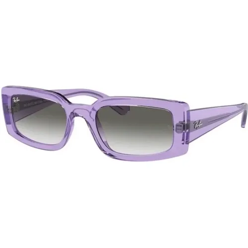 Violetter Rahmen, Hellgraue Gläser Sonnenbrille , unisex, Größe: 54 MM - Ray-Ban - Modalova
