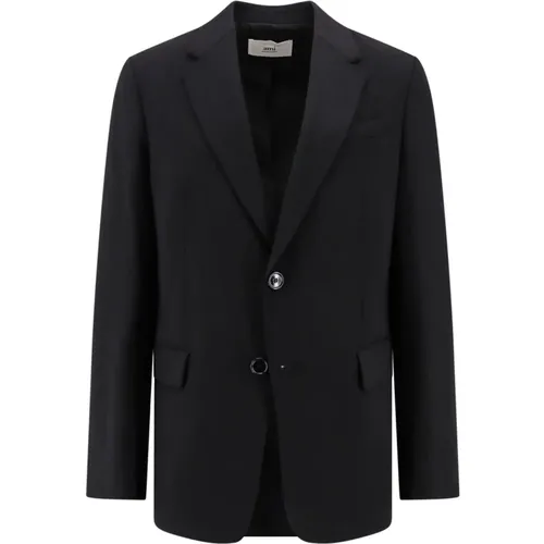 Klassischer Schwarzer Blazer , Herren, Größe: M - Ami Paris - Modalova