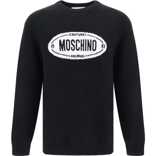 Schwarze Pullover Kollektion , Herren, Größe: L - Moschino - Modalova