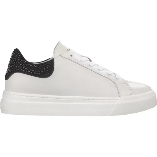 Damen Leder Sneaker mit Strass-Detail , Damen, Größe: 39 EU - Alma en Pena - Modalova