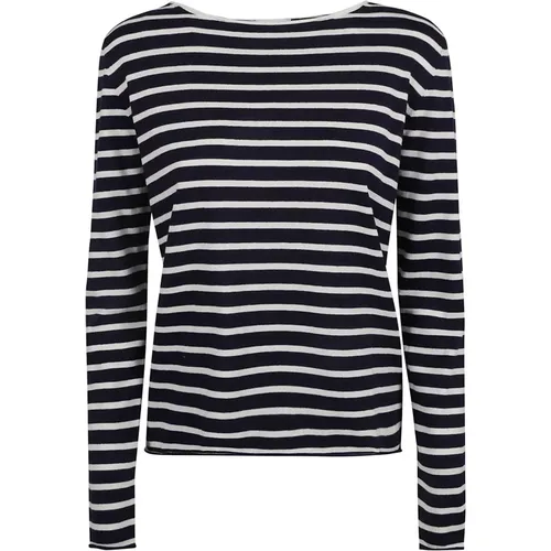 Women's Clothing Sweatshirts Navy Fleur De Sel Ss24 , female, Sizes: XS - allude - Modalova