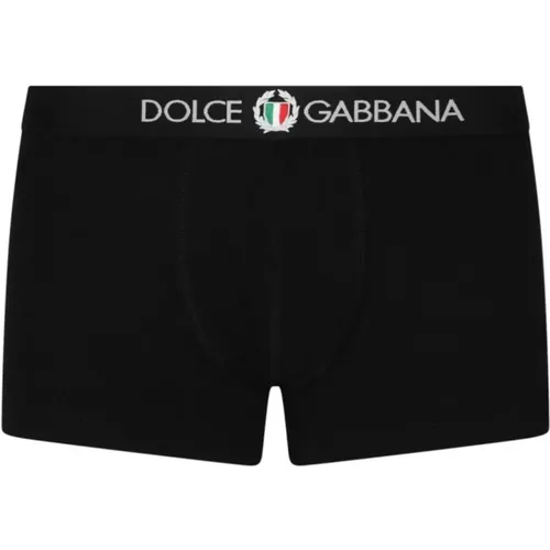 Crest Waistband Boxers , male, Sizes: S, M - Dolce & Gabbana - Modalova