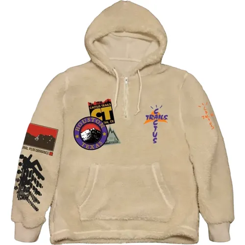 Limitierte Auflage Sherpa Hoodie Natur , Herren, Größe: 2XL - Travis Scott - Modalova