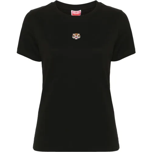 Tiger Embroidered T-shirts and Polos , female, Sizes: L, XS, M, S - Kenzo - Modalova