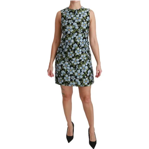 Blumiges Mini Shift Kleid,Wunderschönes Blumenmuster Minikleid - Dolce & Gabbana - Modalova