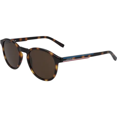 Stilvolle Sonnenbrille in Braun , unisex, Größe: 50 MM - Lacoste - Modalova