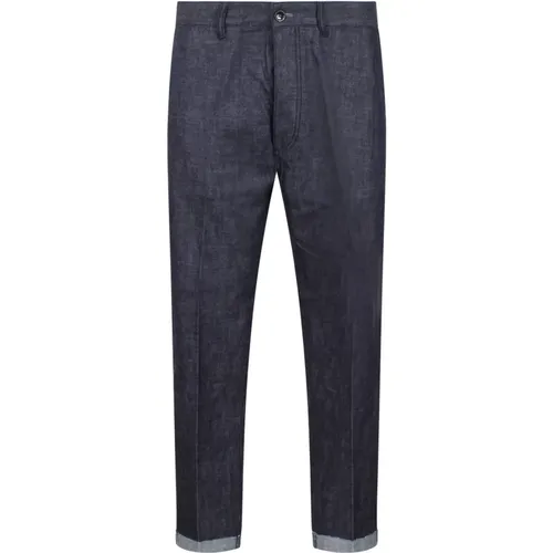 Chino-Stil Hose aus roher Baumwoll-Denim , Herren, Größe: W30 - Nine In The Morning - Modalova