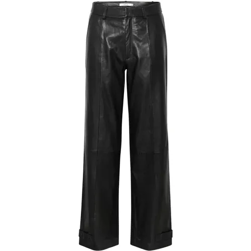 Loose Fit Leather Pants , female, Sizes: XL - Gestuz - Modalova