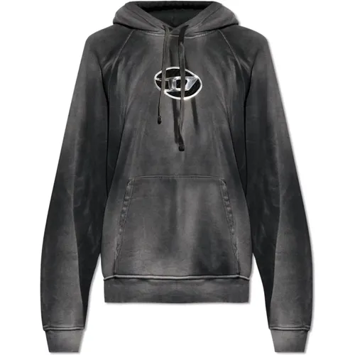 S-Roxt-Hood hoodie , male, Sizes: M, S - Diesel - Modalova