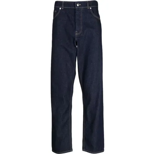 Straight-Leg Cotton Jeans , male, Sizes: W32, W29, W31, W30 - Maison Kitsuné - Modalova