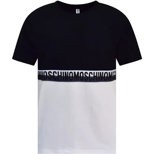 Logo Baumwoll T-Shirt für Männer - Moschino - Modalova
