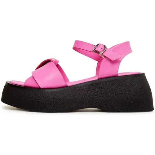 Plateau-Sandalen - Fuchsia , Damen, Größe: 40 EU - Cesare Gaspari - Modalova