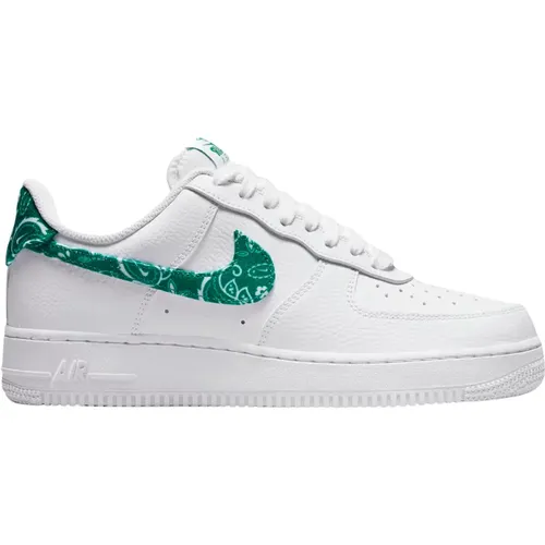 Limitierte Auflage Weiß Grün Paisley Bandana Sneakers , Damen, Größe: 35 1/2 EU - Nike - Modalova