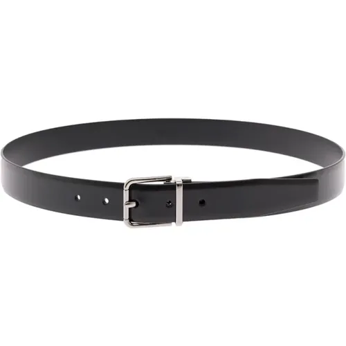 Sleek Leather Belt , male, Sizes: 105 CM, 100 CM, 95 CM - Dolce & Gabbana - Modalova