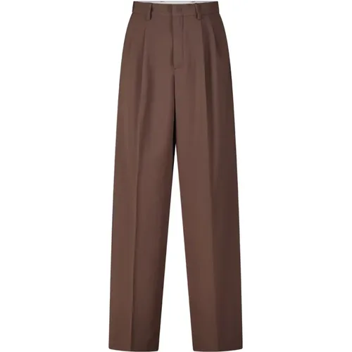 Flowing Wide Leg Trousers - RAFFAELLO ROSSI - Modalova