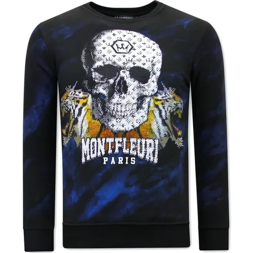 Skull Tiger Dicker Pullover Herren - 3680 , Herren, Größe: M - True Rise - Modalova