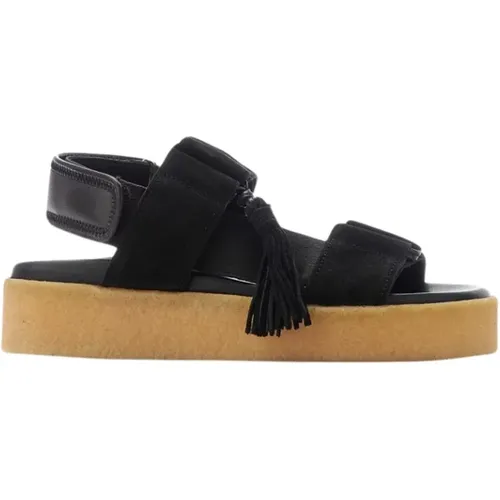 Schwarze Damen Crepe Sandale , Damen, Größe: 36 EU - Clarks - Modalova