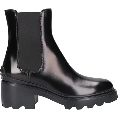 Chelsea Boots W08D0 Calf Leather , female, Sizes: 5 UK, 8 UK, 6 UK, 4 UK, 3 1/2 UK, 3 UK, 7 UK, 5 1/2 UK, 4 1/2 UK - TOD'S - Modalova