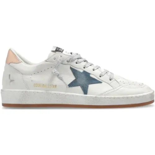 Vintage Ball Star Sneakers Weiß/Blau/Rosa , Damen, Größe: 37 EU - Golden Goose - Modalova