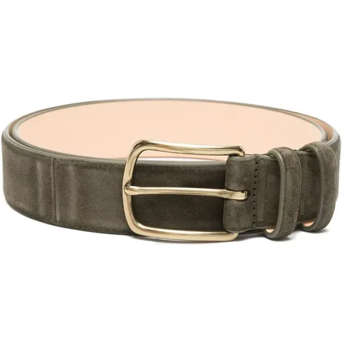 OC Strip 33' suede belt , male, Sizes: 95 CM, 90 CM, 100 CM, 105 CM - Officine Creative - Modalova
